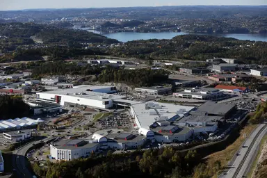 Oversiktsbilde av Sørlandssenteret og nærområdet