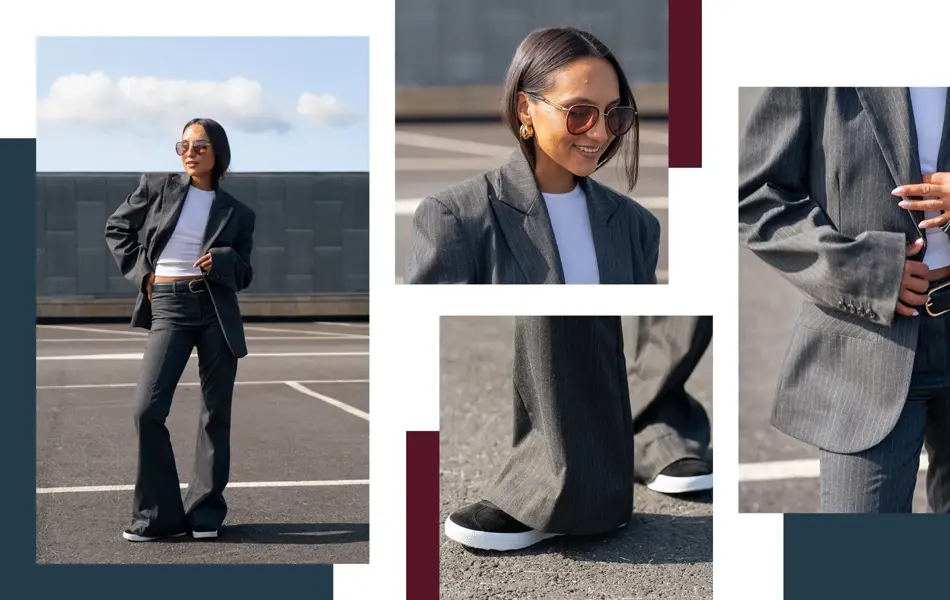 Dame viser mote på p-hus