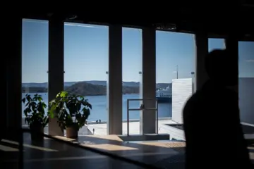 Utsikt fra kontor på diagonalen. 