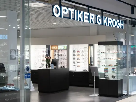 Optiker G Krogh butikkfasade 