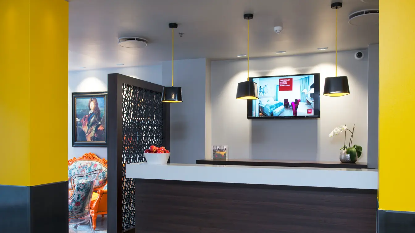 Resepsjonsdisk i på Thon Hotel Gyldenløve