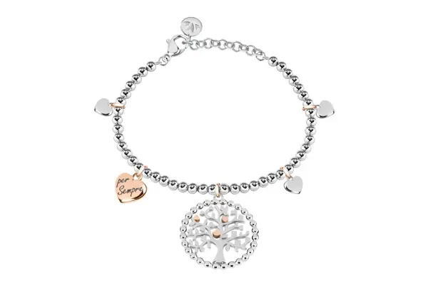 sølvsmykke med bronsjedetaljer