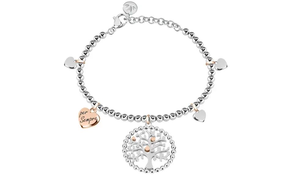 sølvsmykke med bronsjedetaljer