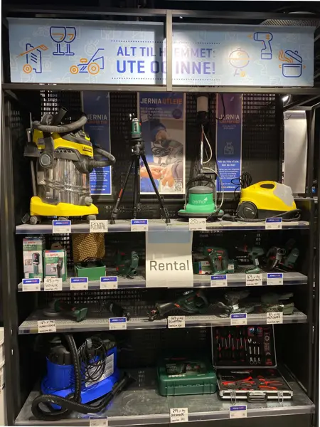 Utleie utstyr på Jernia