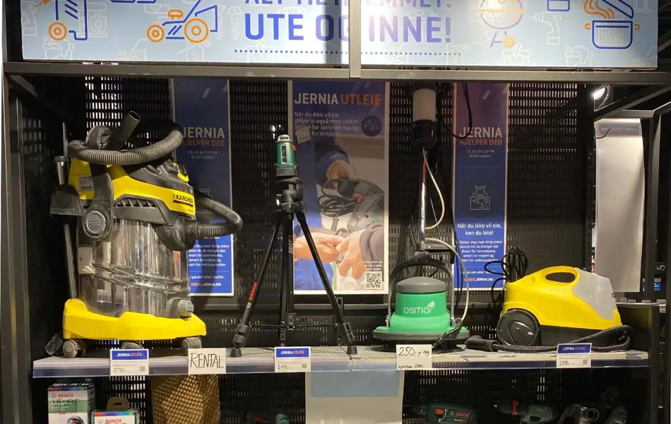 Utleie utstyr på Jernia