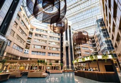 Fellesområder Vika Atrium. Atriet