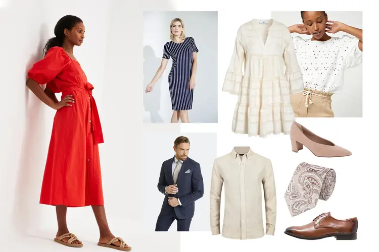 Collage med ulike produkt- og miljøbilder til antrekk til 17. mai