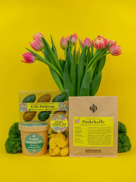 Utstilt påskevarer fra Kaffebrenneriet