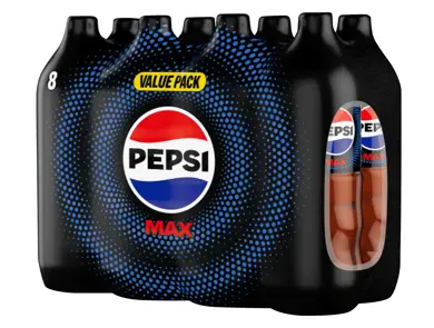 Multipakke med Pepsi Max-flasker.