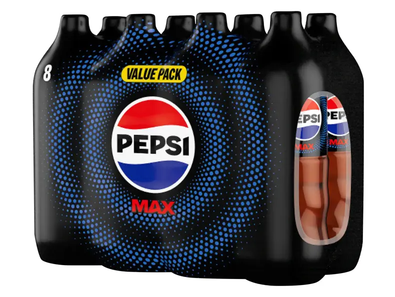 Multipakke med Pepsi Max-flasker.