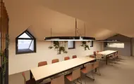 Illustrasjonsbilde av et kontorprosjekt på Thon Senter Sartor. Bildet viser et felles pauserom.
