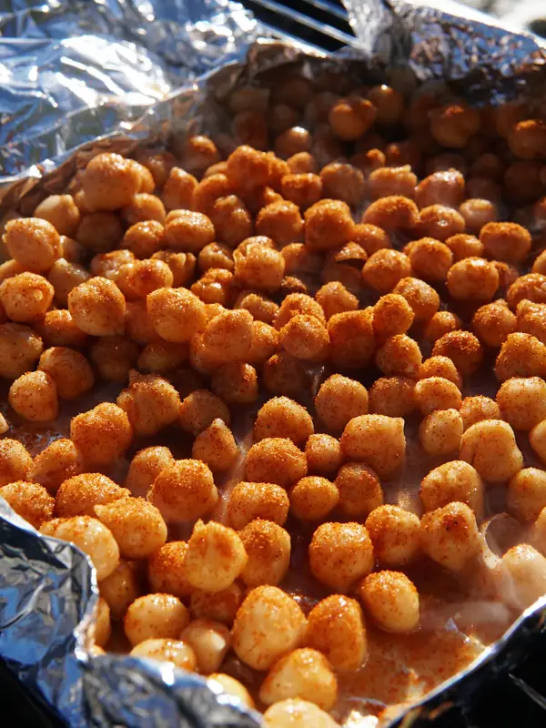 kikerter innpakket i aluminiumsfolie