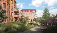 Illustrasjon, Heggedal Hage fasade og fellesareal