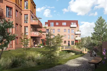 Illustrasjon, Heggedal Hage fasade og fellesareal