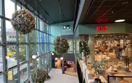AMFI Moss fellesareal, fra andre etasje mot Kid og dekorasjon i taket