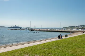 Bilde av strand og brygge i Moss