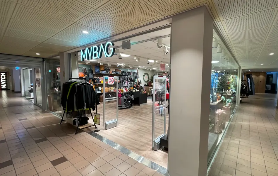 Ny fasade hos Mybag , Bergen Storsenter