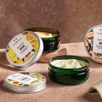 Utvalgte  hudkremer fra The Body Shop