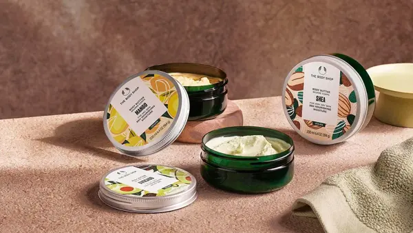 Utvalgte  hudkremer fra The Body Shop
