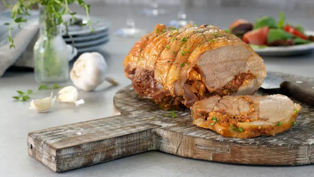 Lammesteik fylt med fetaost og tomat