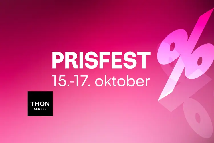 Prisfest symbol med prosenttegn og tekstbudskap