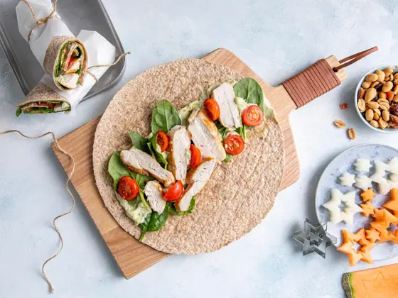 Wrap med kylling og annen tilbehør