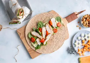 Wrap med kylling og annen tilbehør