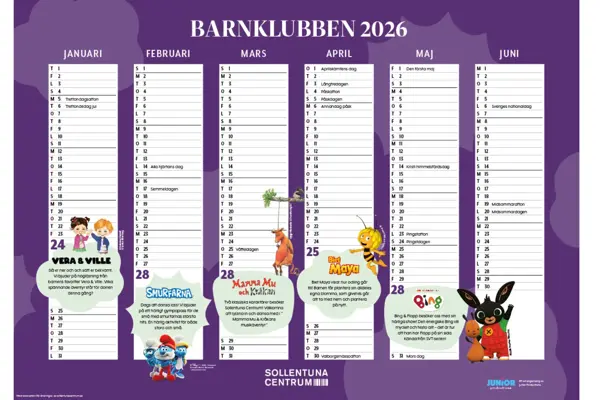 Barnklubben kalender 1