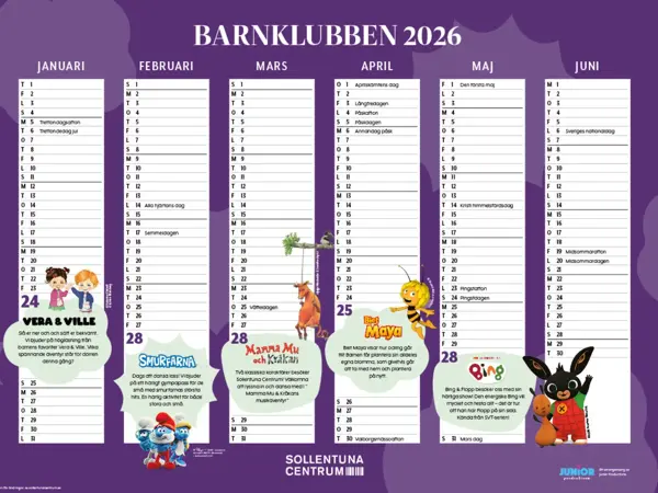 Barnklubben kalender 1