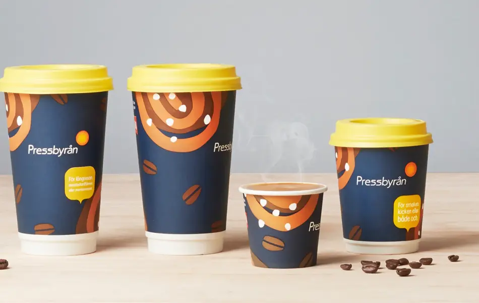 kaffekopper i ulike størrelser fra pressebyrån