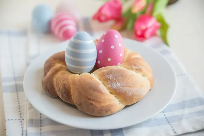 Sweet german easter bread