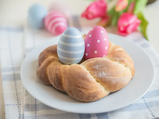 Sweet german easter bread