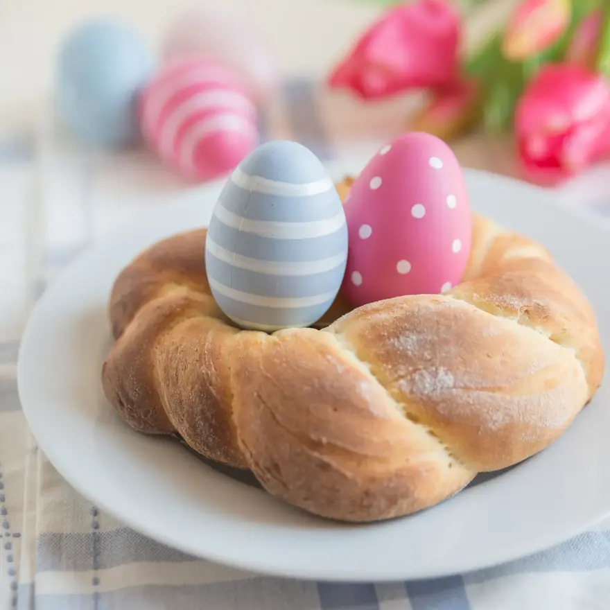 Sweet german easter bread