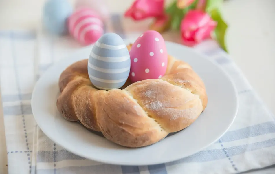 Sweet german easter bread