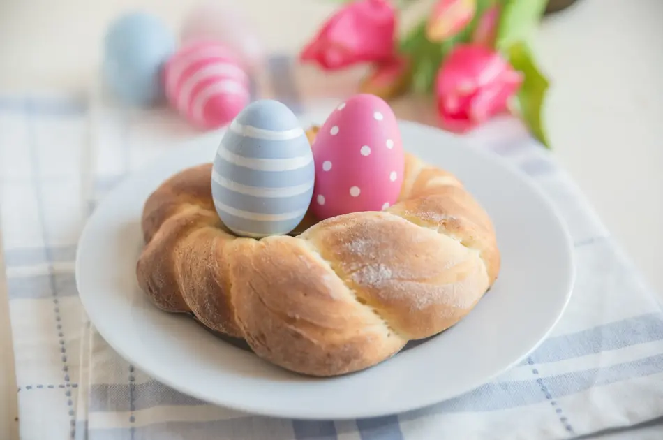 Sweet german easter bread