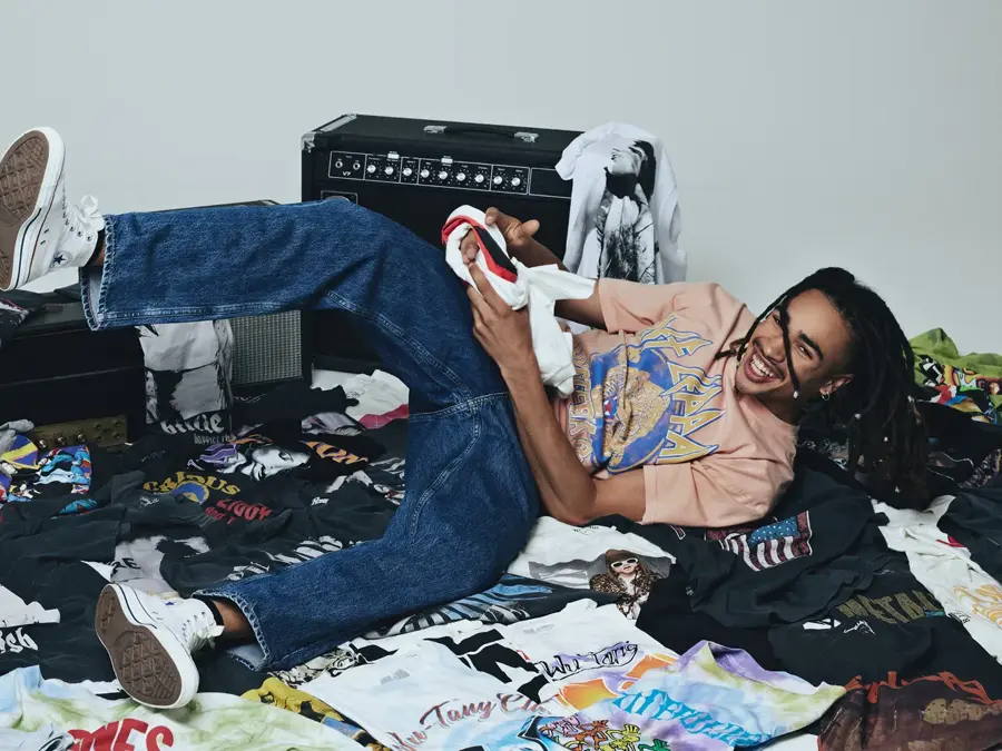 Carlings modeller med denim