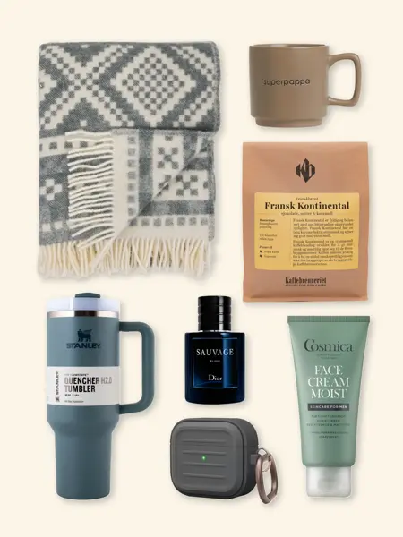 Kollasj med gavetips til far