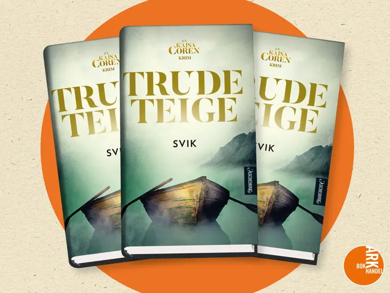 Tre eksemplarer av boken "Svik" av Trude Teige.