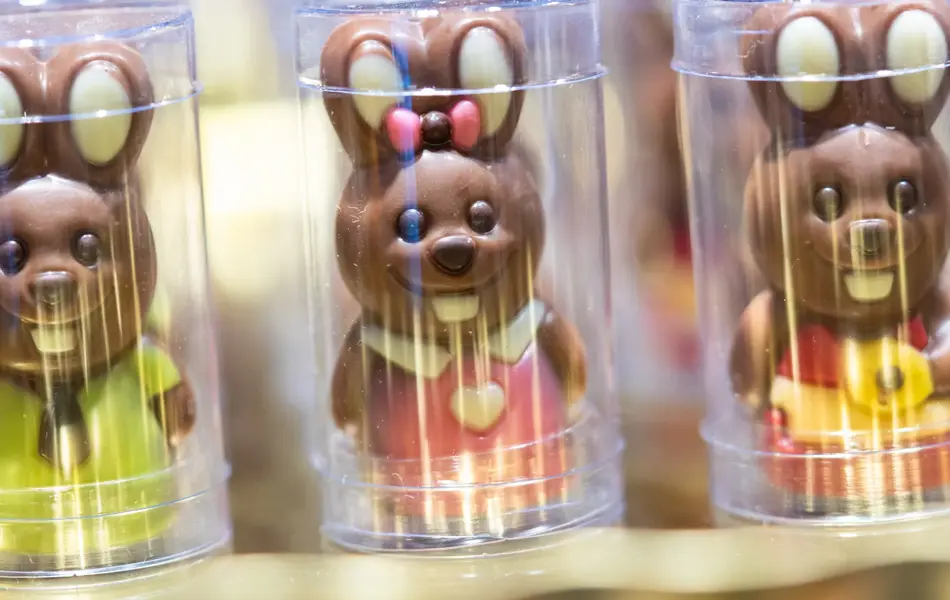 Påskegodt, sjokolade, påskeegg, påskekaniner