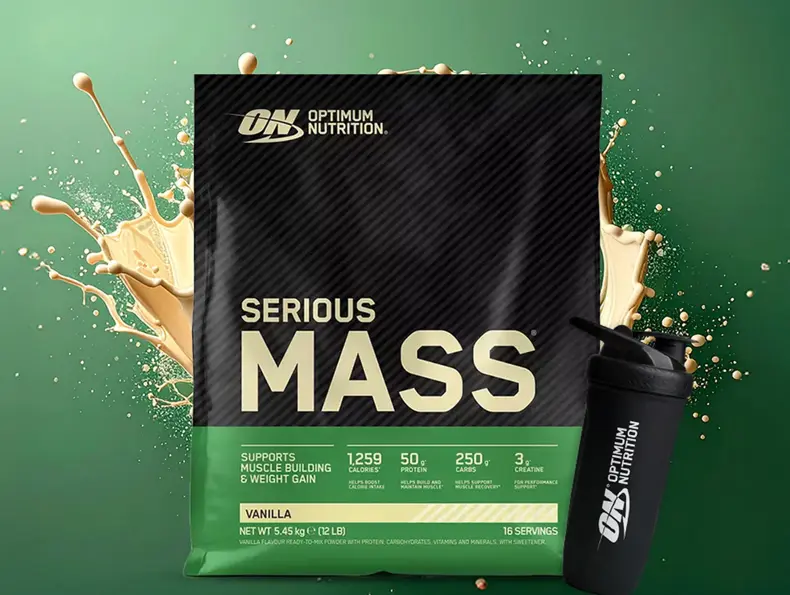 Serious Mass gainer med shaker på köpet