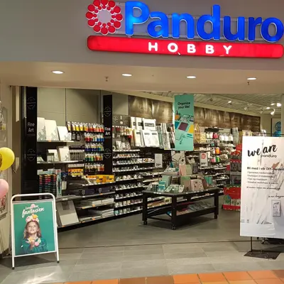 Butikkfasade til Panduro på Ski storsenter 