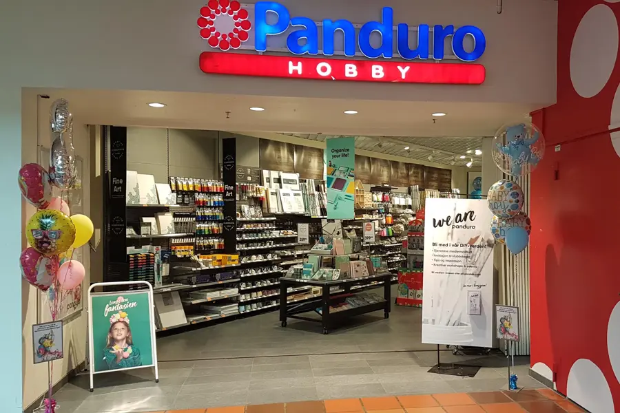 Butikkfasade til Panduro på Ski storsenter 