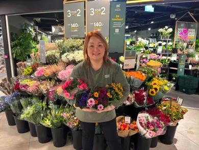 Vannessa med blomster fra mester grønn