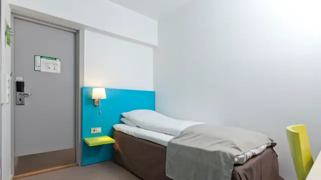 Seng i enkeltrom på Thon Hotel Munch i Oslo