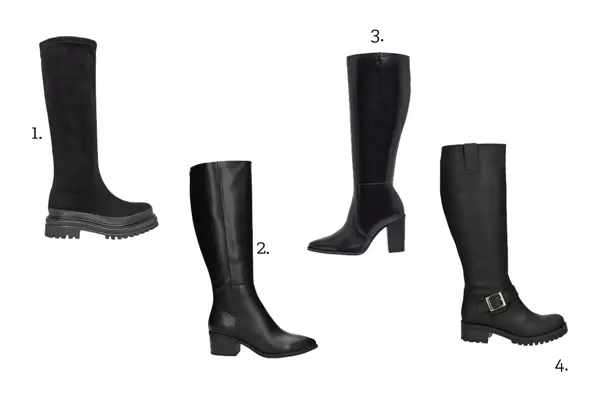 Produktbilde av fire forskjellige støvletter