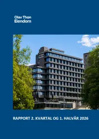 Forsidebilde av OTE rapport for 2. kvartal og første halvår 2026.