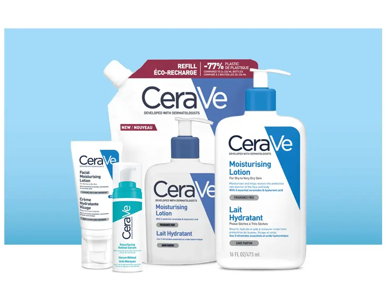 CeraVe hudpleieprodukter for ansikt og kropp