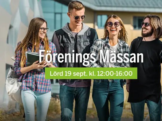 Föreningsmässa, en bild med 4 glada ungdomar