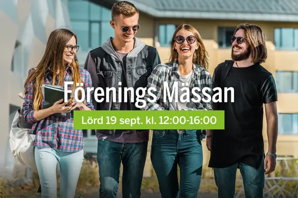 Föreningsmässa, en bild med 4 glada ungdomar