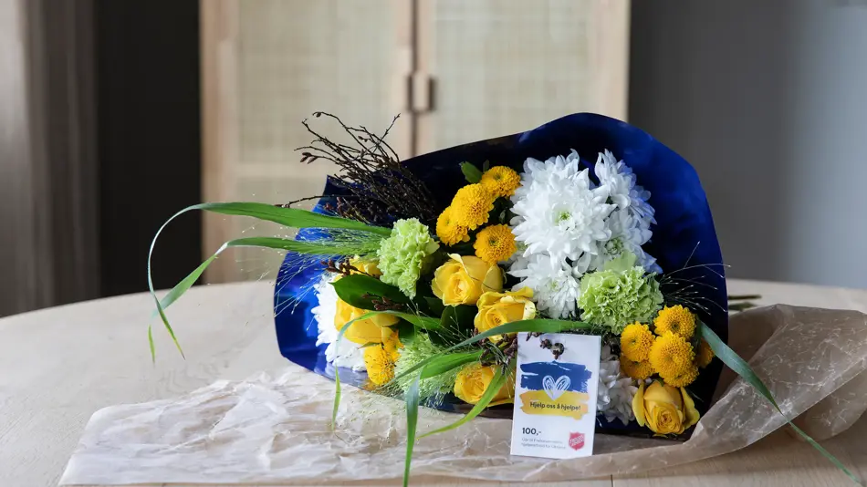 Blomsterbukett for Ukraina fra Mester Grønn